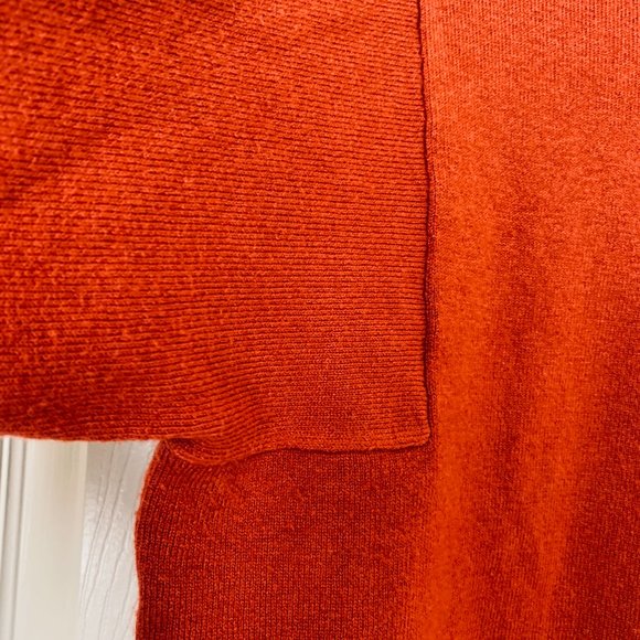 FRENCH CONNECTION RUST Long Line Sweater Sz Medium - Picture 4 of 6